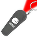 Black Light Up Keychain Whistle w/ Red LED